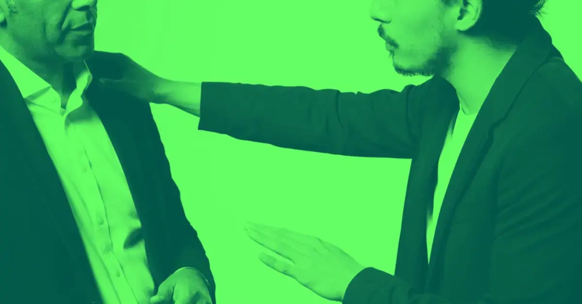 Two men practicing attunement